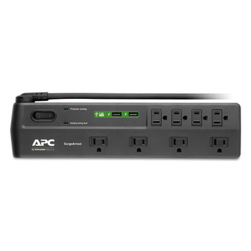 APC® Home Office Surgearrest Power Surge Protector, 12 Ac Outlets, 2 Usb Ports, 6 Ft Cord, 2160 J, White freeshipping - TVN Wholesale